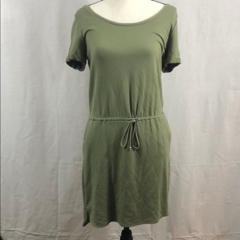Green WHBM Comfy Dress w/ Cutout Back